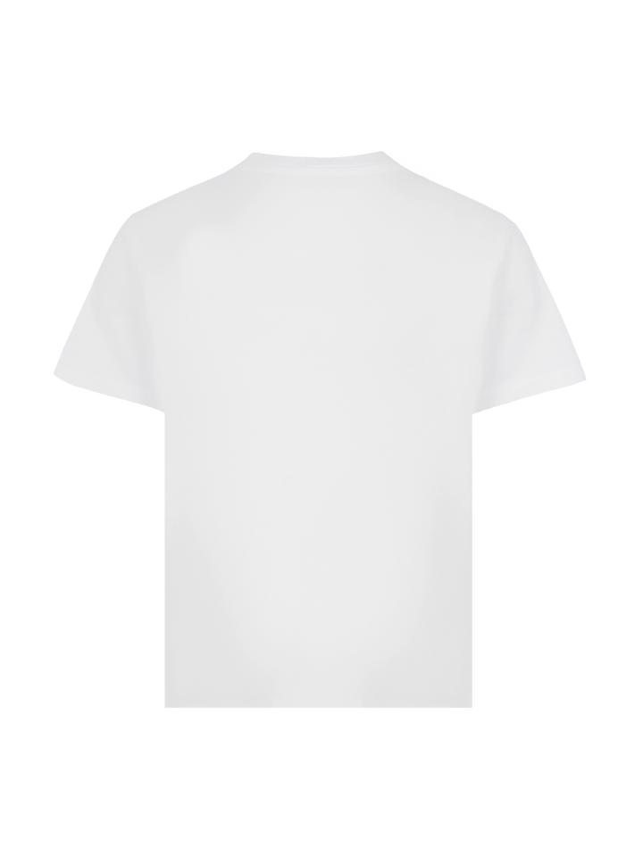 T-shirt Elly in cotone con design St. Barth sunset in strass