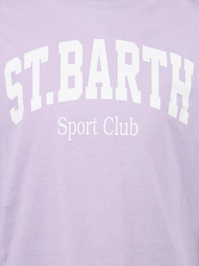 Girl cotton jersey crewneck t-shirt Elly with St. Barth print - MC2 Saint Barth