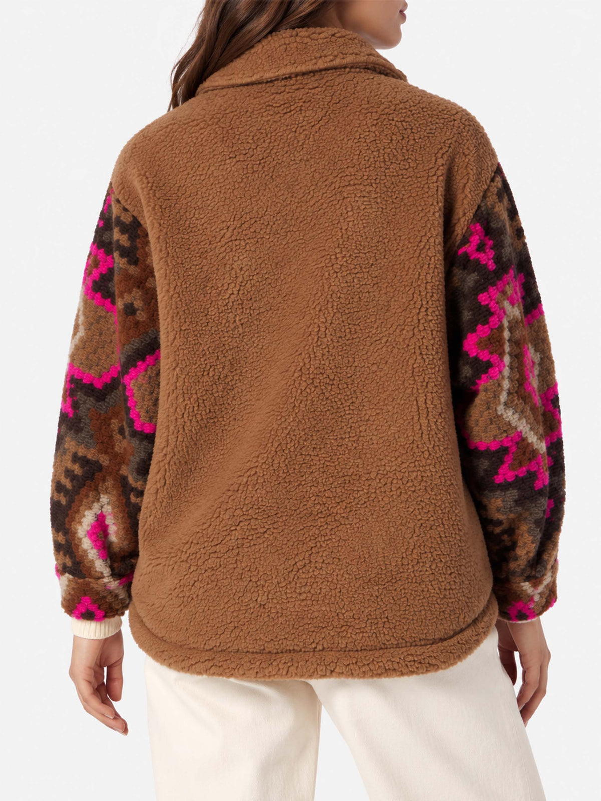 Sobrecamisa Elys de sherpa con estampado étnico 