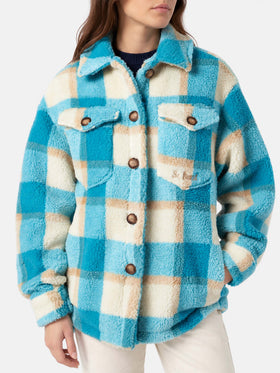 Surchemise Elys en sherpa tartan 