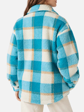 Surchemise Elys en sherpa tartan 