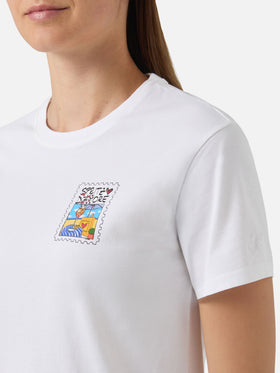 T-shirt Emilie bianca con stampa Spritzo d’Amore