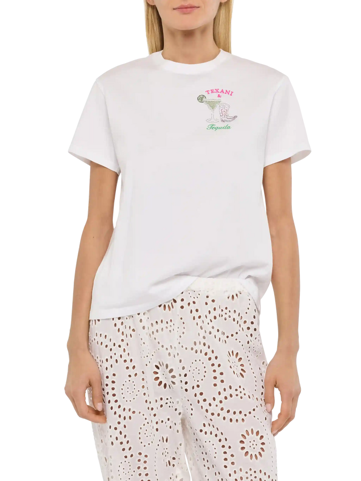 Baumwoll-T-Shirt Emilie mit Texani &amp; Tequila-Stickerei