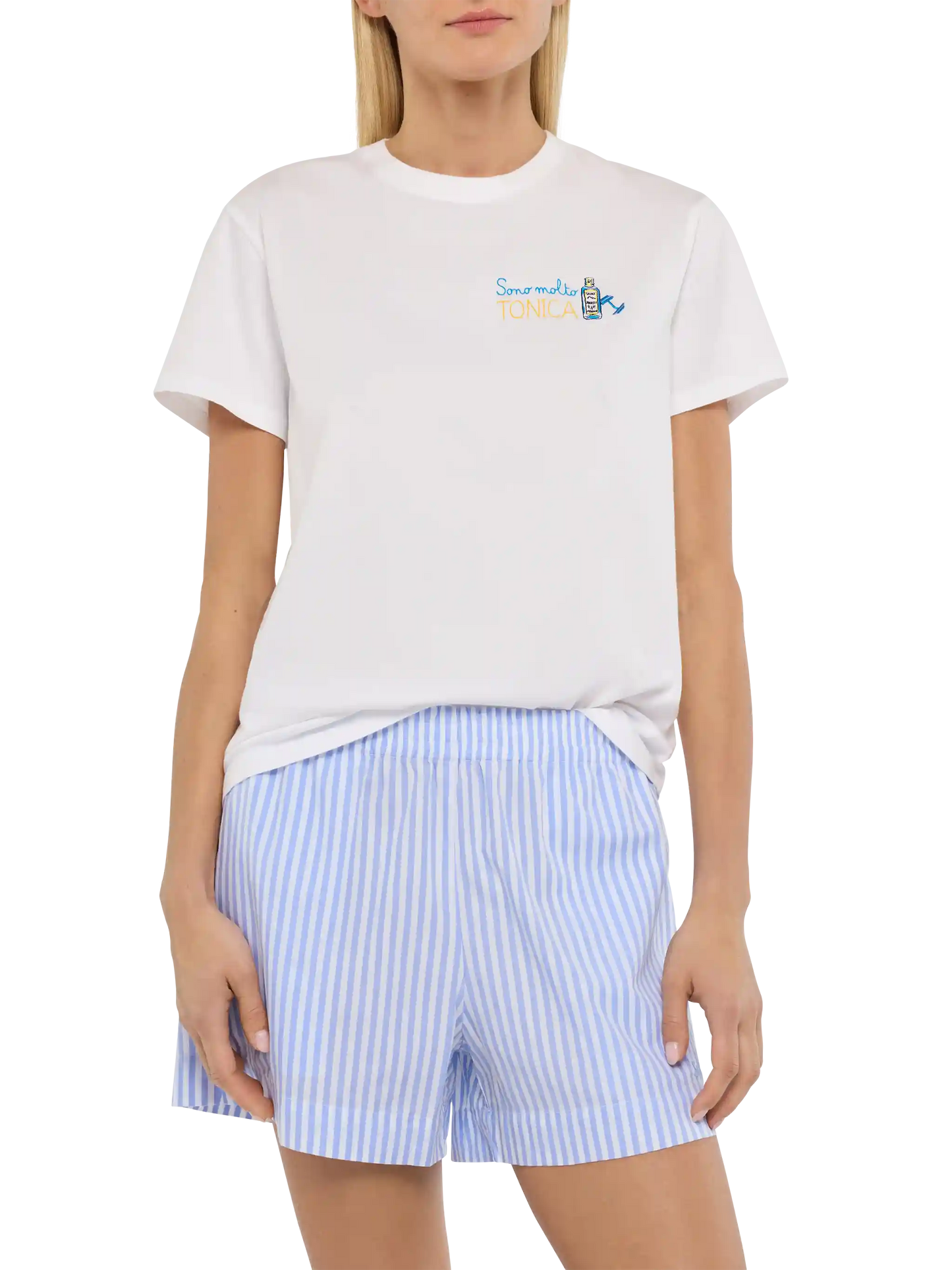 T-shirt Emilie in cotone con ricamo Sono molto tonica