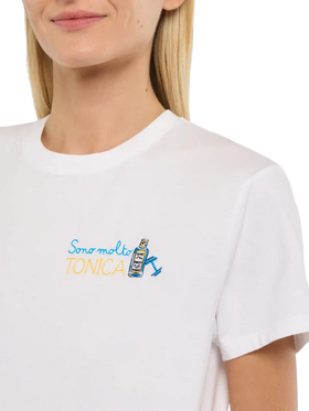 T-shirt Emilie in cotone con ricamo Sono molto tonica