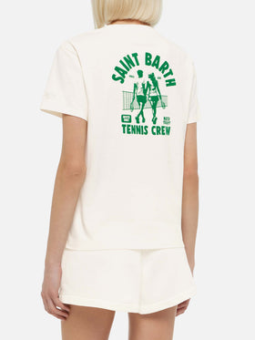 Emilie cotton t-shirt with Saint Barth tennis crew print - MC2 Saint Barth