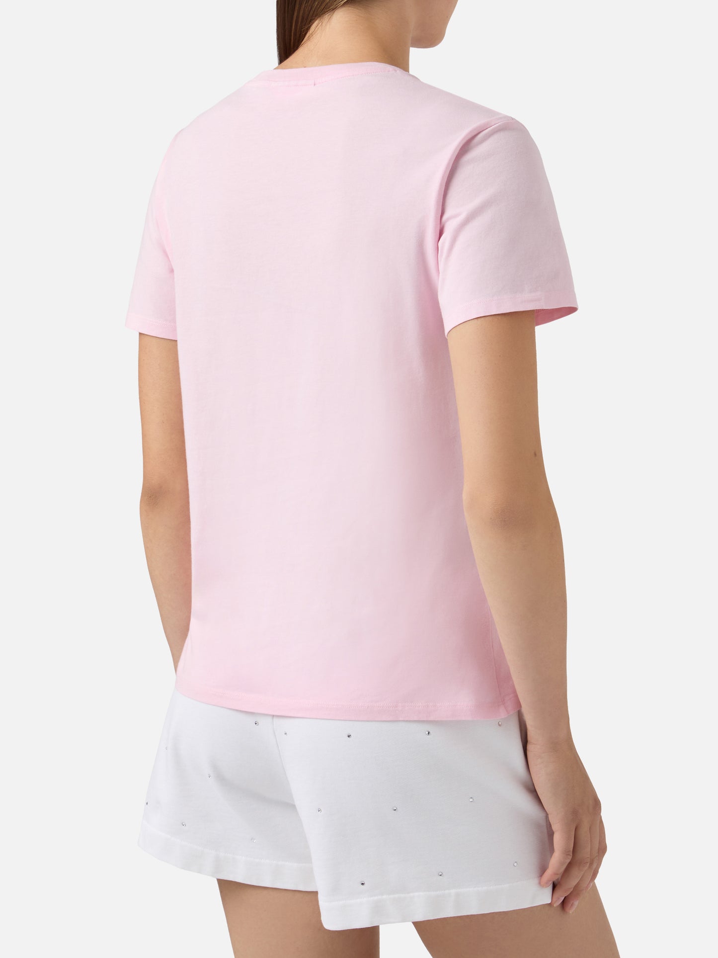 T-shirt Emilie rosa con ricamo Spritzo d’Amore