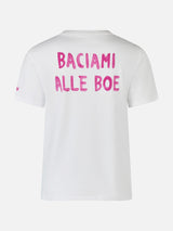 Damen-T-Shirt Emilie aus Baumwolljersey mit Rundhalsausschnitt und Baciami alle Boe-Aufdruck | ALLE BOE SPECIAL EDITION