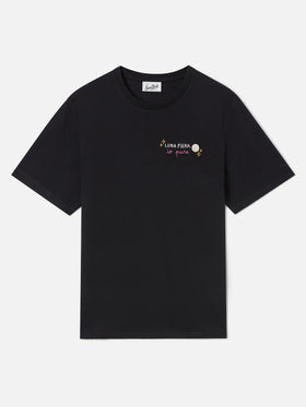 T-shirt noir Emilie avec broderie Luna Piena 
