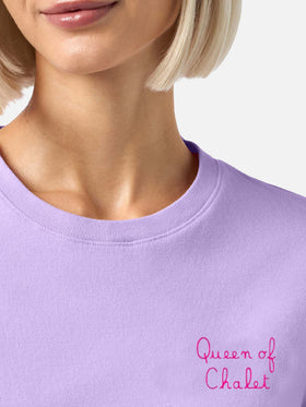 Winter-Baumwoll-T-Shirt Emilie mit Queen of Chalet-Stickerei