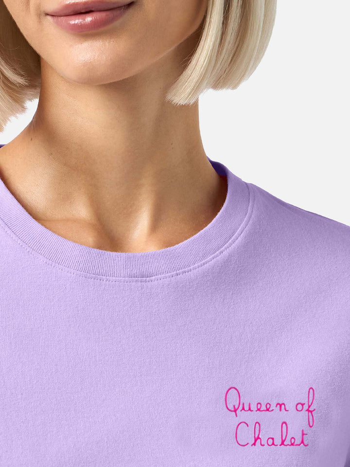 T-shirt in cotone invernale Emilie con ricamo Queen of Chalet