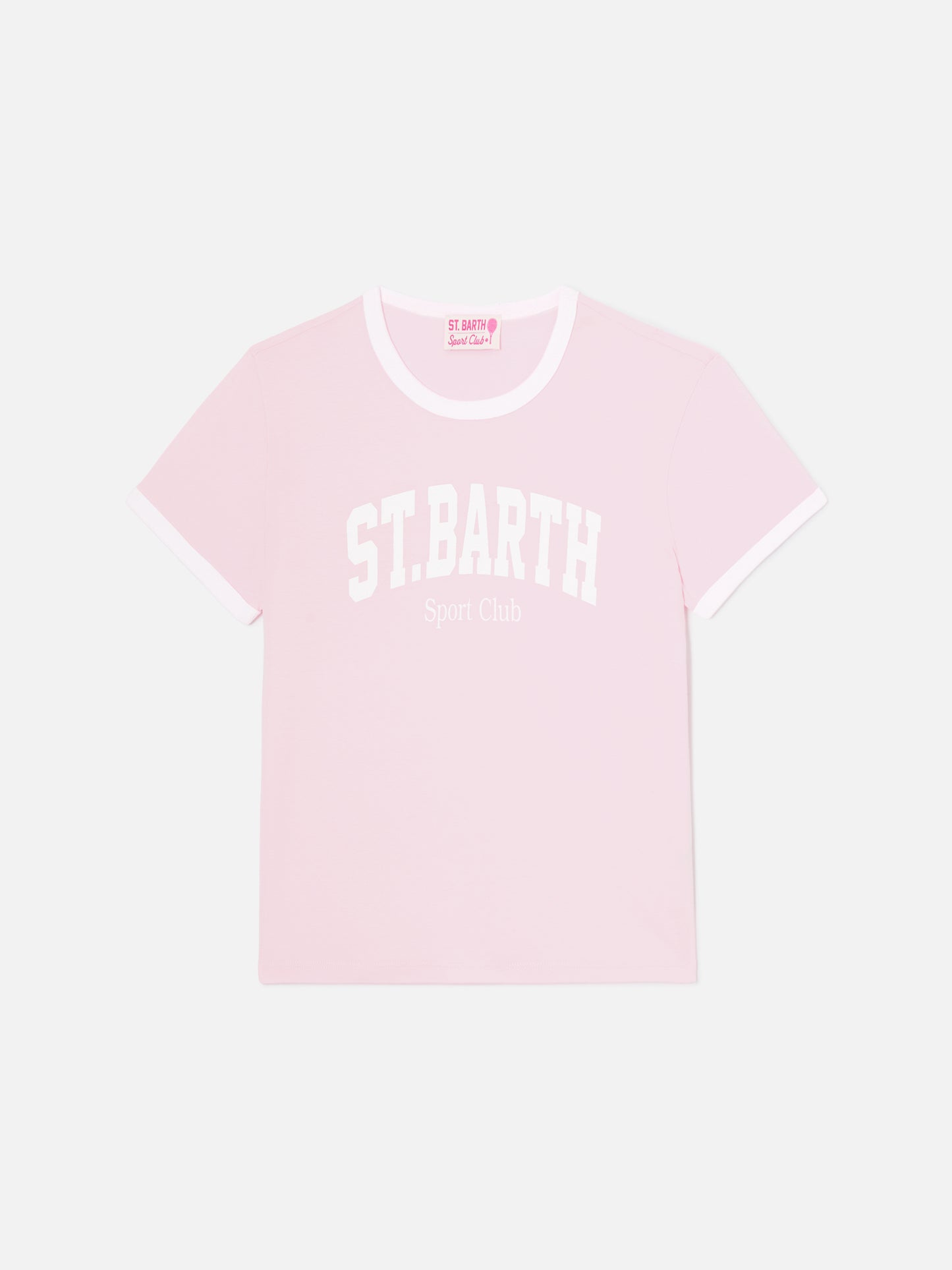 T-shirt Emilie String rosa con stampa Sport Club