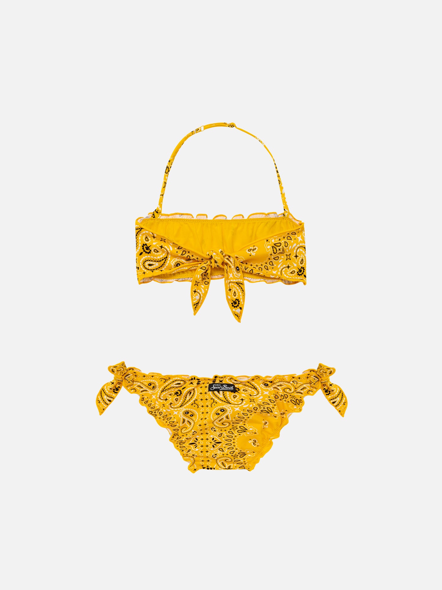 Girl bandeau bikini with bandanna print - MC2 Saint Barth