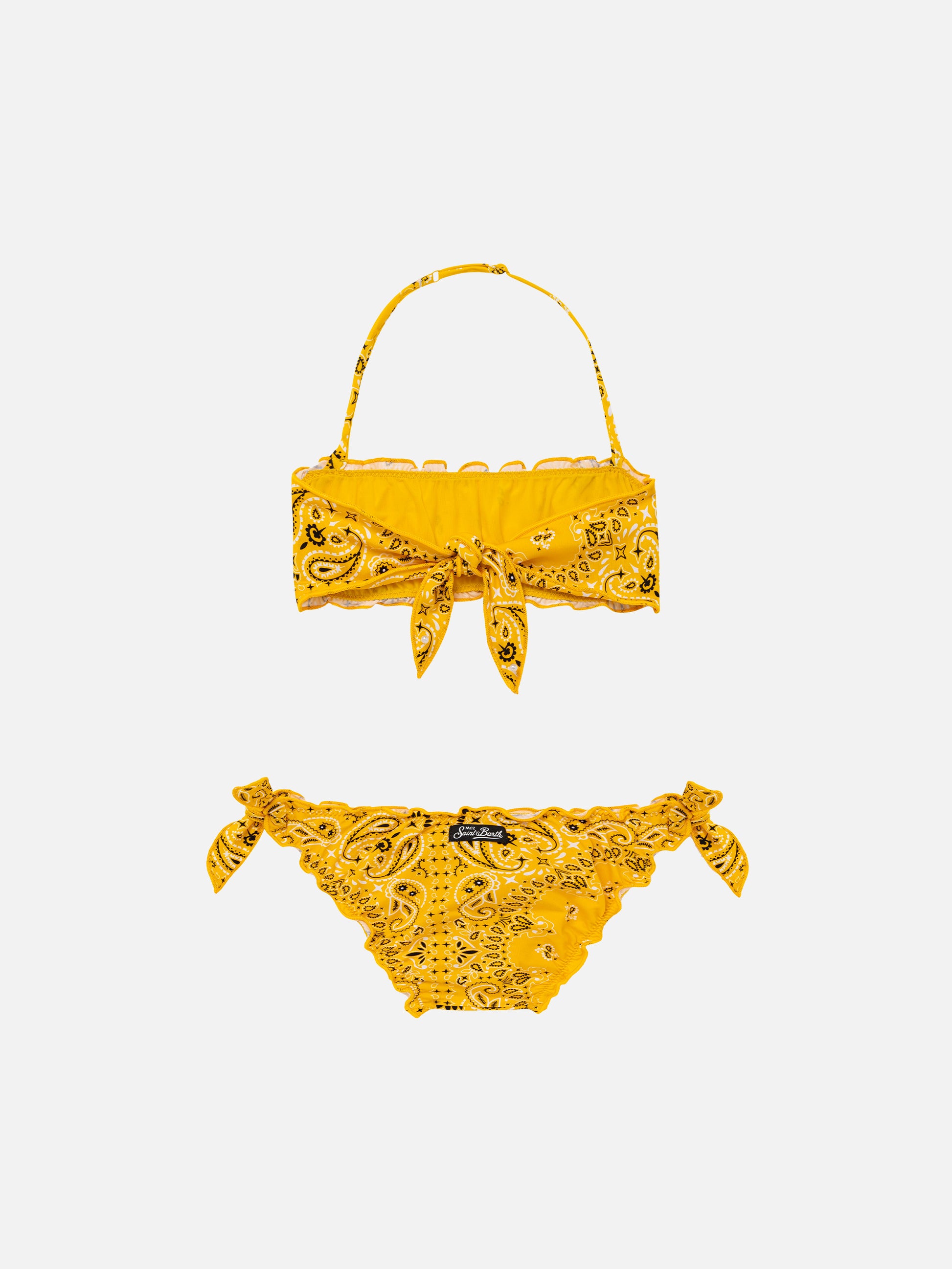 Girl bandeau bikini with bandanna print - MC2 Saint Barth