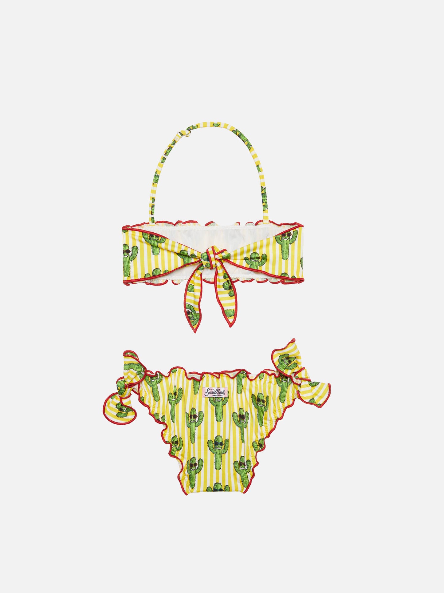 Bikini da bambina con stampa cactus felici