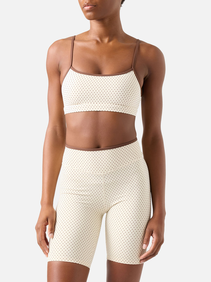 Top fitness Eiris con stampa a micro pois