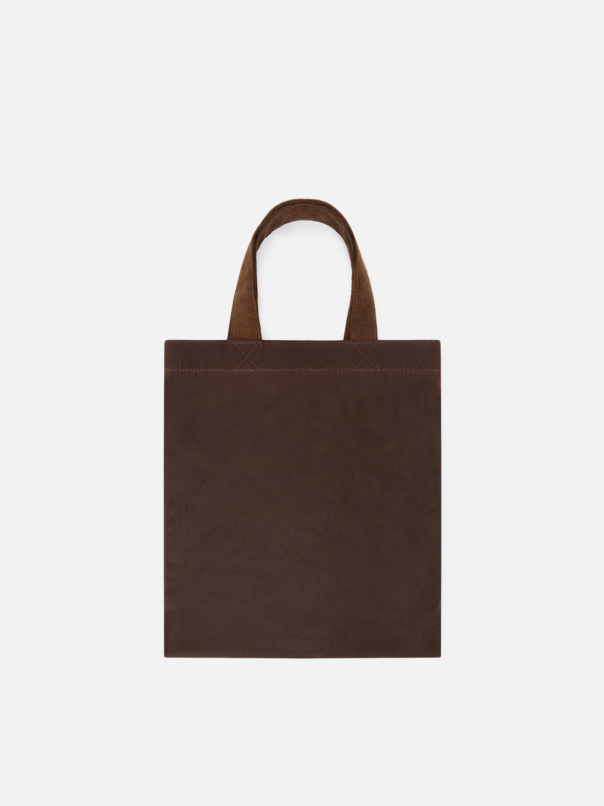 Mini sac Essential marron ciré tote avec logo brodé 