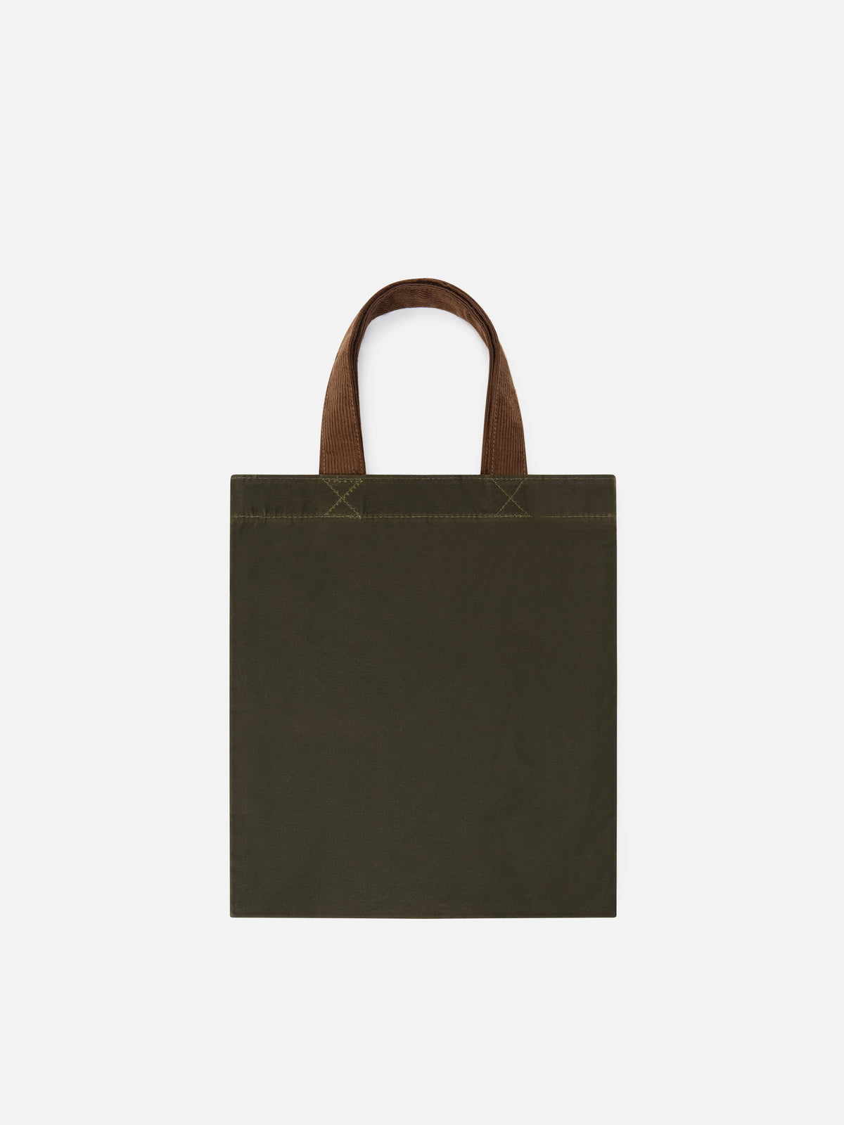 Military green Mini Essential waxed tote bag with logo embroidery