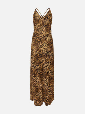 Abito sottoveste Eydis in raso con stampa animalier