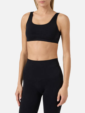 Black stretch technical fabric Fify sports top