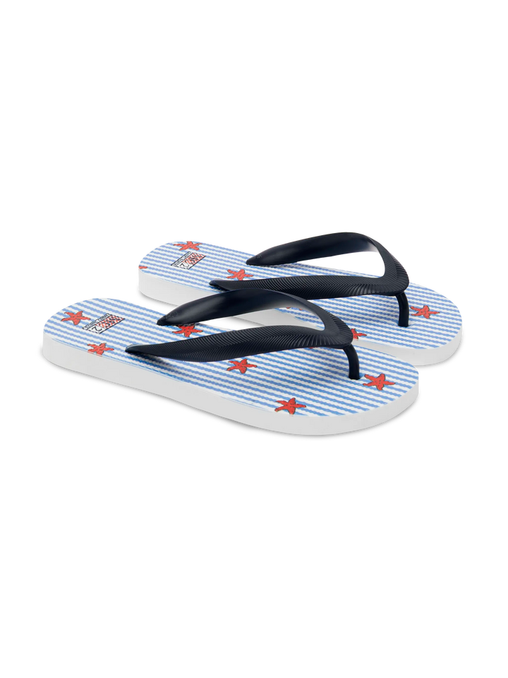 Flip flops with starfish print