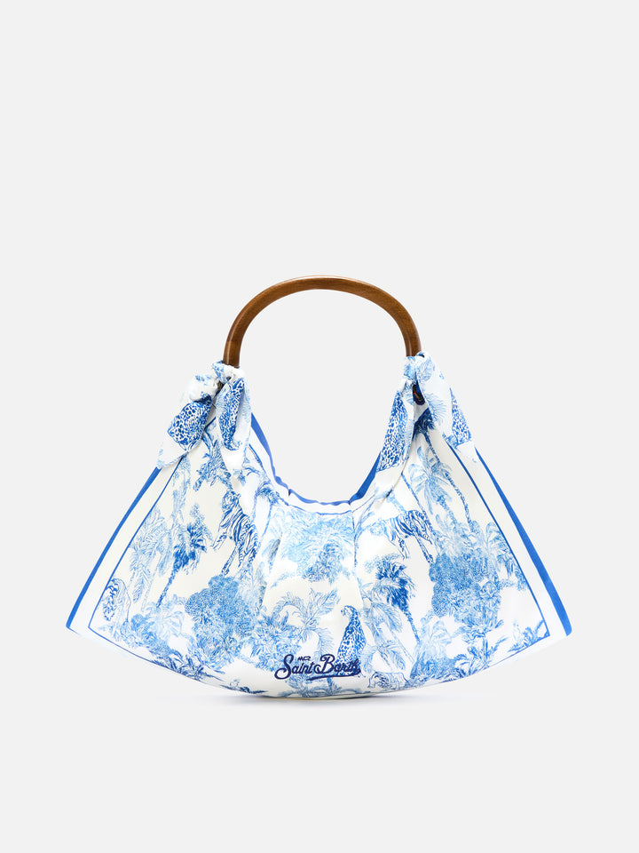 Borsa Foulard con struttura morbida e fantasia toile de Jouy