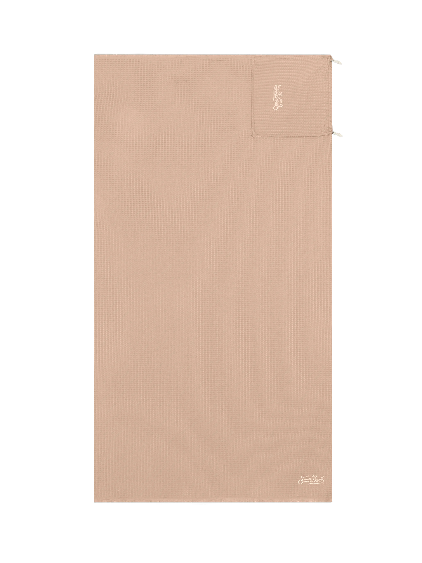 Telo mare FoutaSac in cotone a nido d'ape beige