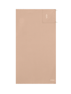 Telo mare FoutaSac in cotone a nido d'ape beige