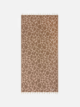 Serviette de plage en coton jacquard animalier Foutas 