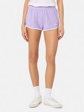 Terry Francine pull up shorts with piping