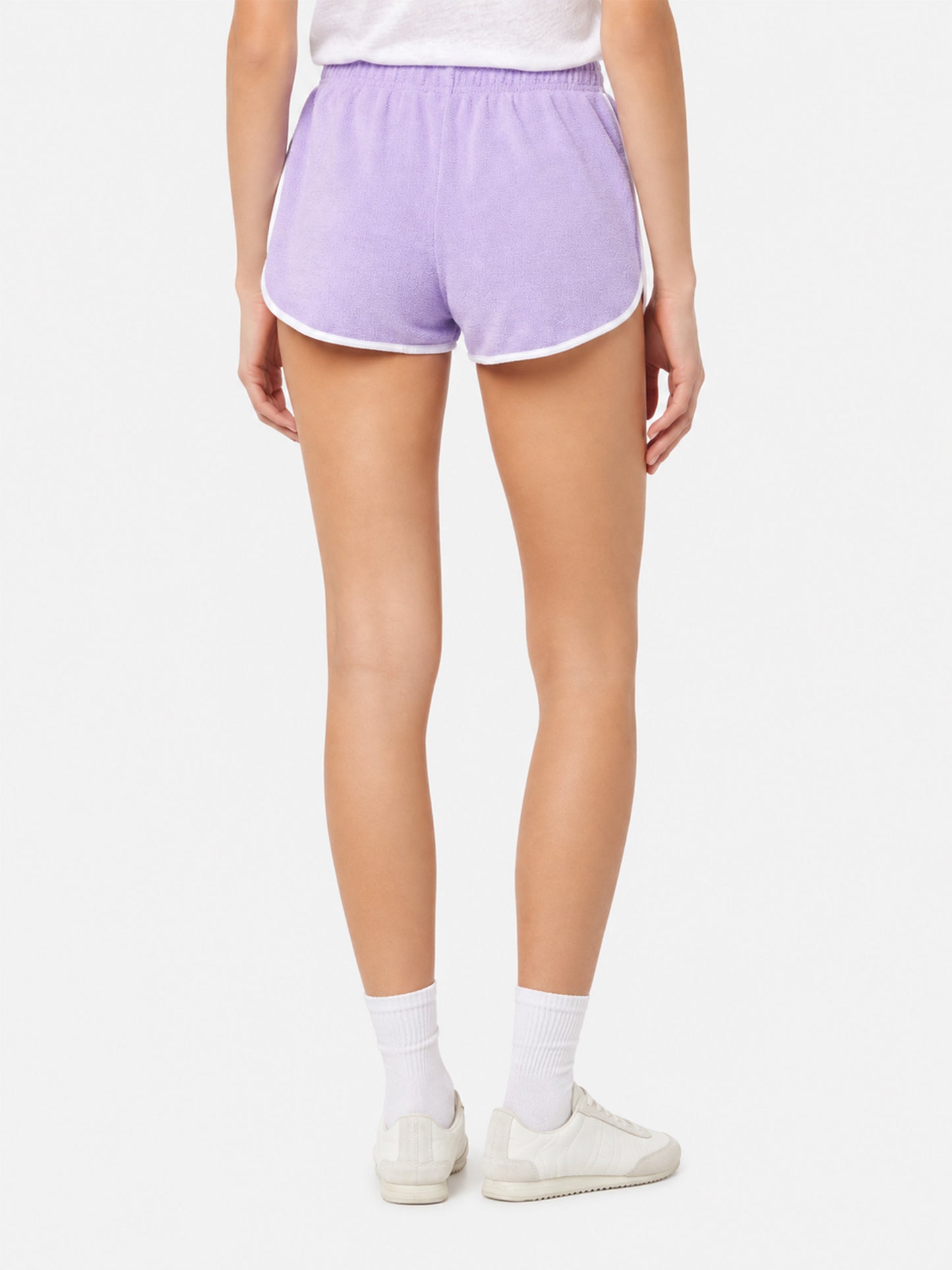 Terry Francine pull up shorts with piping