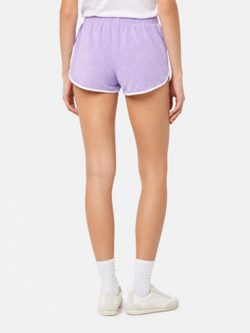 Terry Francine pull up shorts with piping