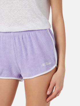 Terry Francine pull up shorts with piping