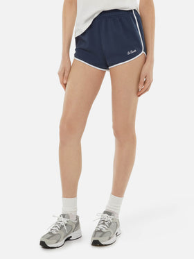 Light navy blue Francine cotton shorts with contrast trims