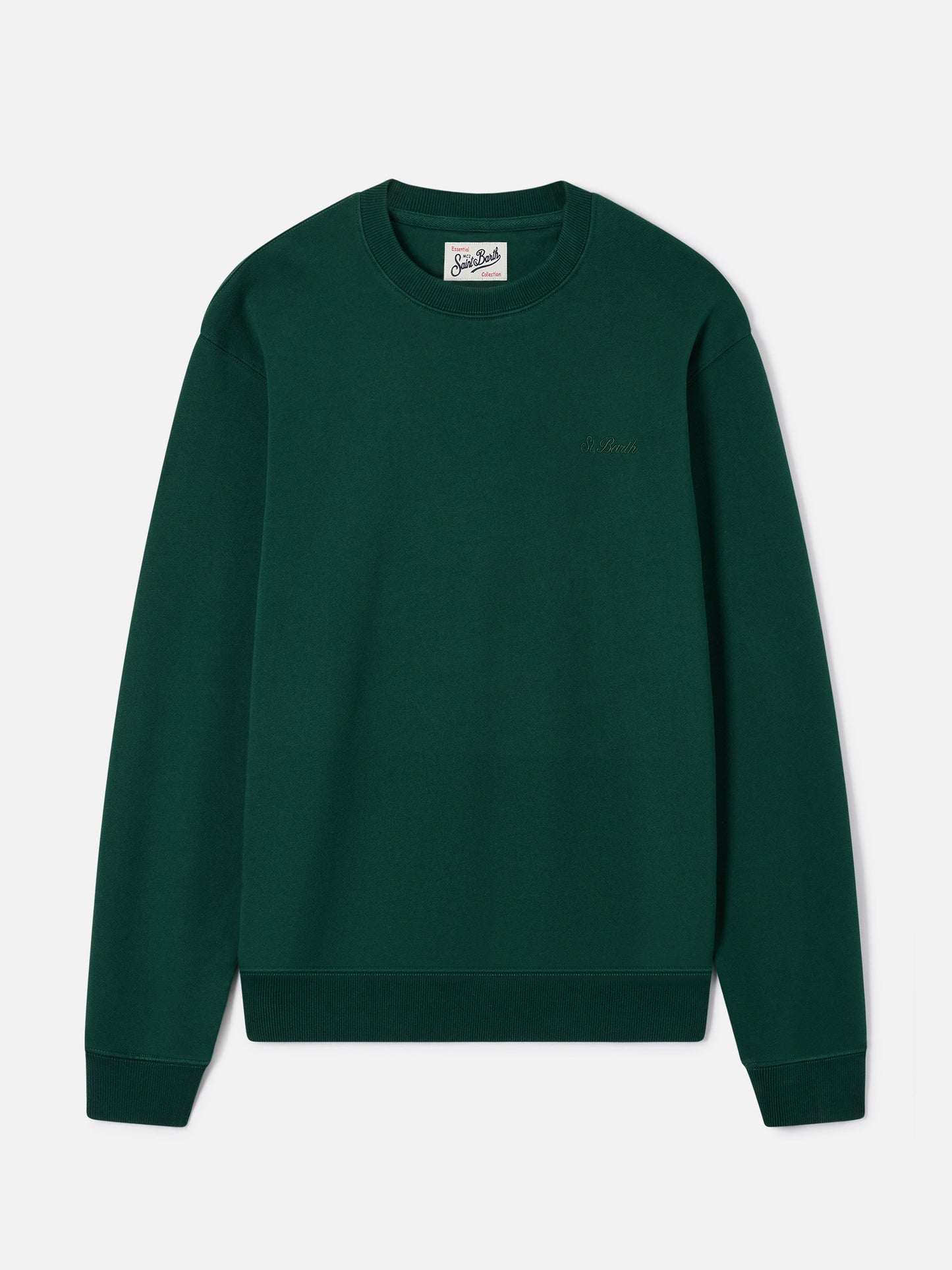 Sweat-shirt ras-du-cou Fourseason en coton vert 