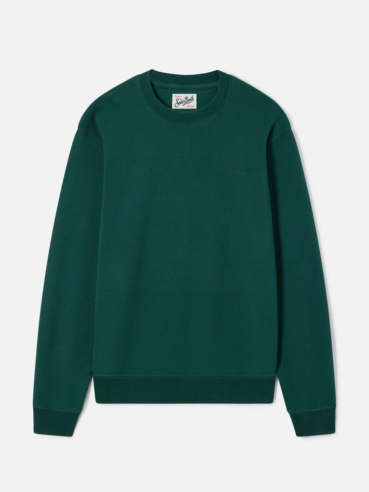 Fourseason Rundhals-Sweatshirt aus grüner Baumwolle 