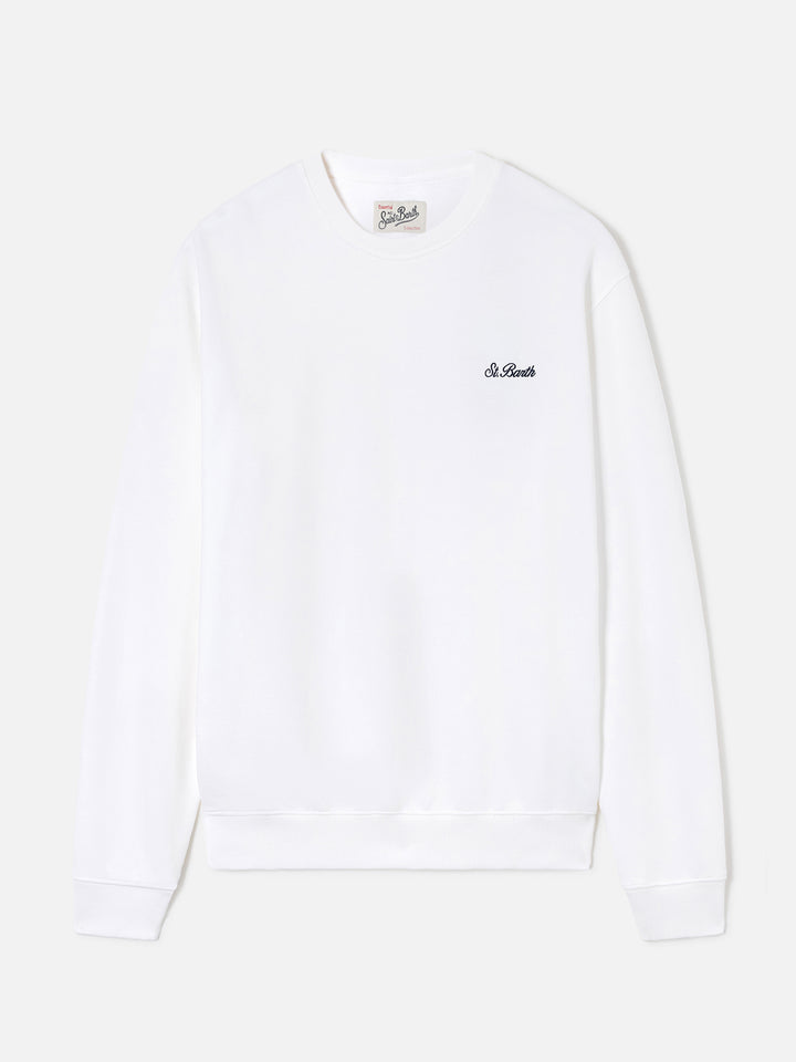 Fourseason Rundhals-Sweatshirt aus weißer Baumwolle 