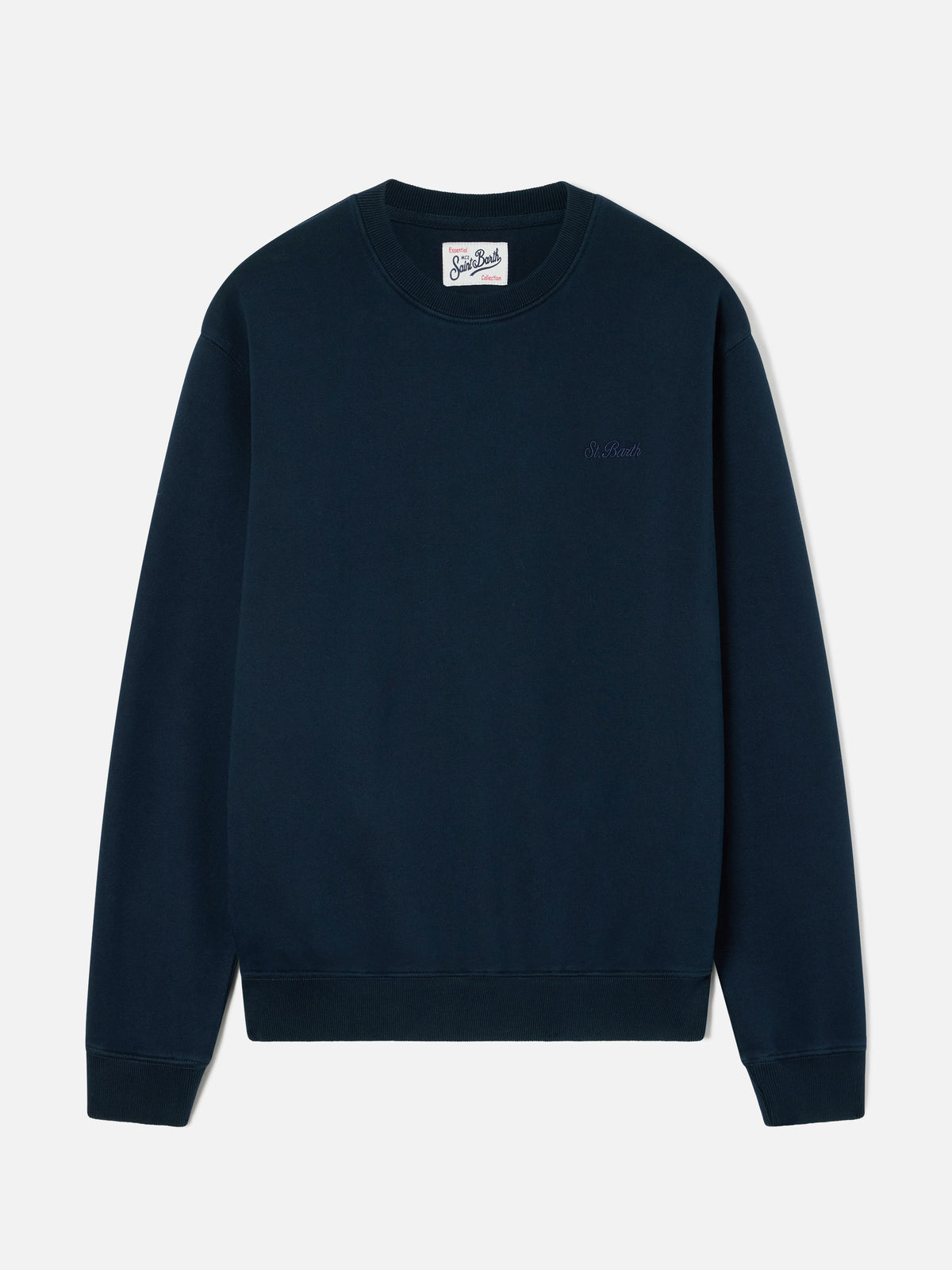 Navy blue Fourseason cotton sweatshirt with logo embroidery
