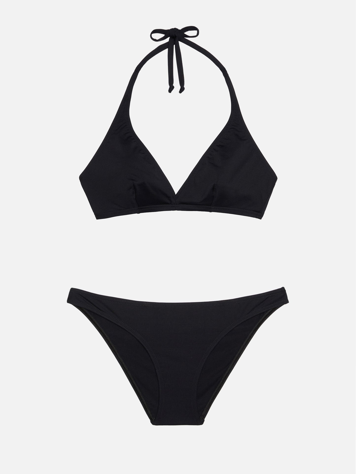 Lido black classic swim briefs - Gaia black triangle bralette top