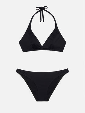 Lido black classic swim briefs - Gaia black triangle bralette top