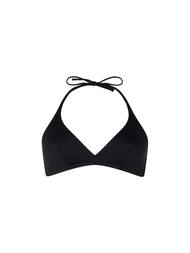 Woman triangle bralette black top Gaia
