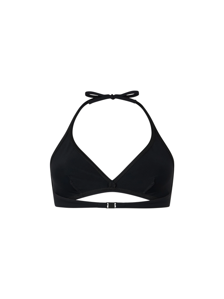 Woman triangle bralette black top Gaia