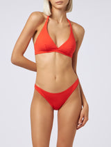 Orangefarbener Triangel-Bralette-Bikini für Damen von Gaia Maia