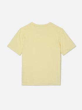T-shirt Gary Jr in tessuto effetto spugna giallo con logo ricamato