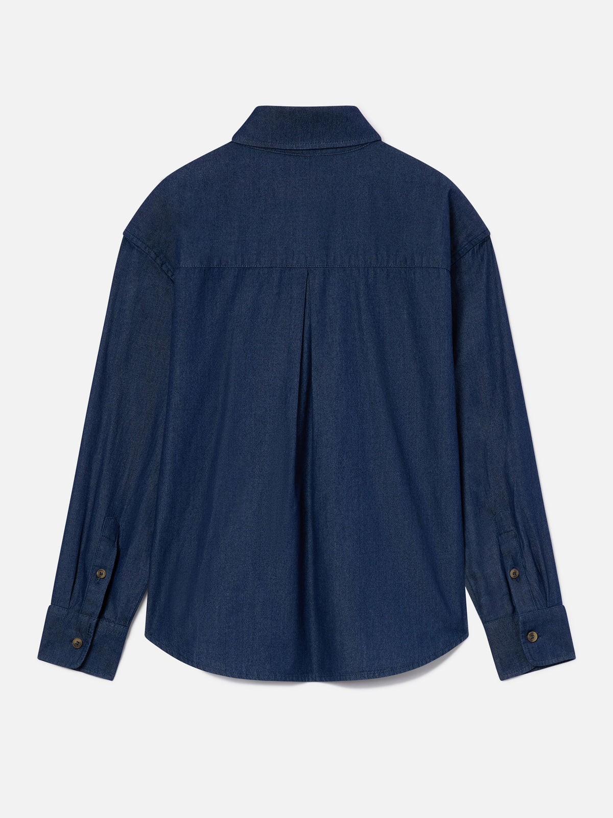 Leichtes blue Gigy Hemd aus Baumwoll-Denim mit Pudelstickerei 