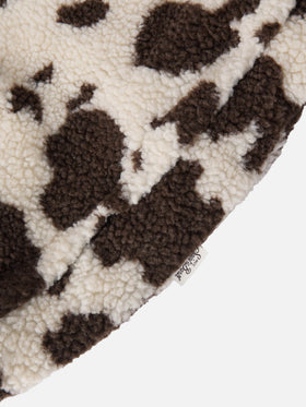 Tuta da neve Glace Teddy imbottita con fodera in teddy stampa muccata