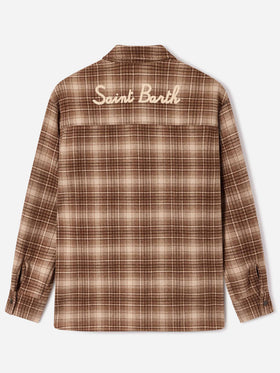 Cambry Flanell-Overshirt mit Tartanmuster und Logostickerei 
