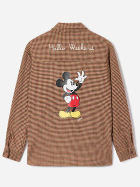Cambry Overshirt aus Wollmisch-Flanell mit Mickey Mouse-Stickerei | Special edition 