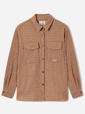 Cambry wool blend flannel overshirt with Mickey Mouse embroidery | Special edition