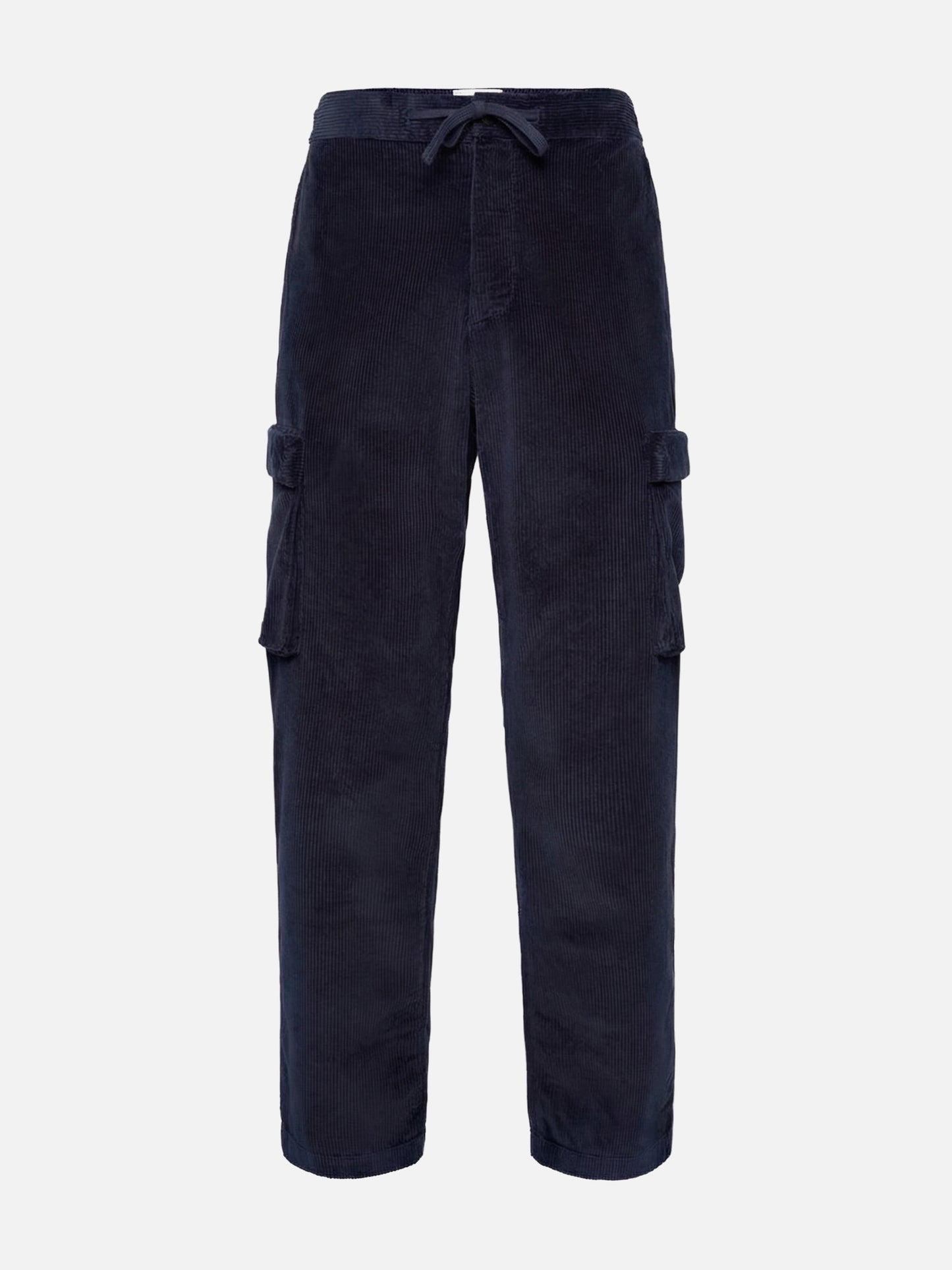 Pantaloni cargo blu navy in velluto a coste Goldeck